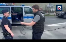 Zatrzymanie "dziennikarza" TV Republika przez policję
