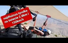 Najdłuższa tyrolka na świecie. Kolejka tyrolska Jabel Jais zip line