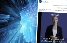 Blondynka z odkrytymi włosami w kuwejckiej TV. To sztuczna inteligencja.