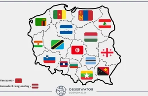 Porównanie województw do państw w 2023 rok. Mazowsze takie jak Węgry