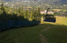 Zakopane - pies wyskoczył z wyciągu krzesełkowego