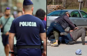 Rzucił policjantką o ziemię, a jej partnerowi zafundował łokcia w twarz!