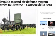 Słowacja dostarczy Ukrainie system rakiet ziemia-powietrze Patriot, jeśli...