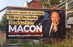 Nietypowa akcja Radosława Maconia. Nie kandyduję. Tak se tylko wiszę.
