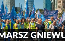 Marsz gniewu budżetówki pod Kancelarią Prezesa Rady Ministrów i Sejmem