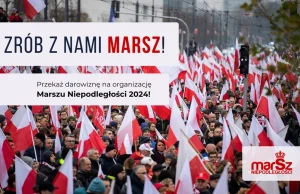 Zrzutka na organizację Marszu Niepodległości w 2024 roku