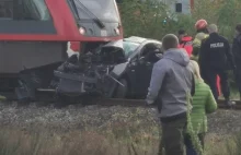 Wypadek na przejeździe kolejowym w Żaganiu.