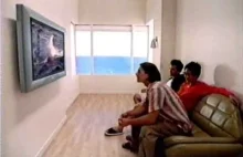 Reklama płaskiego telewizora Philipsa w 1998r.
