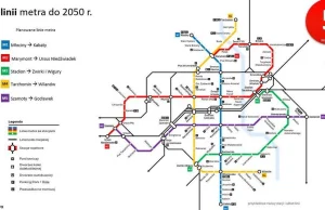 Warszawa chce mieć 5 linii metra. Opublikowano plany [MAPA]