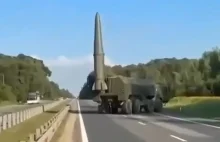 [eng] Sowieckie Iskandery na autostradzie przy granicy z Polską