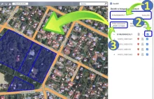 Wtyczka pokazująca wszystkie lokalizacje działek w KW