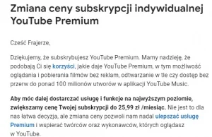 YouTube podnosi cenę premium ''frajerom'' stałym użytkownikom.