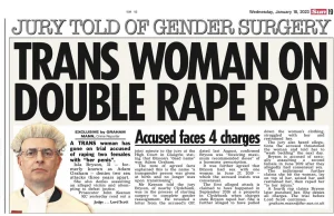 Szkocja: Transpłciowa kobieta zgwałciła dwie kobiety swoim penisem