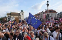 Wiec PO i Donalda Tuska w Warszawie. "Żeby tutaj była Polska, a nie Rosja"