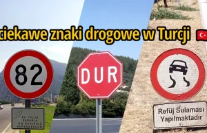 Ograniczenie prędkości do 82 km/h, o znakach drogowych w Turcji.