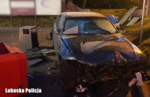 Pijany kierowa bmw wjechał w myjnię samochodową