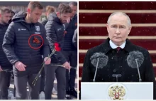 Rybus obchodzi Dzień Zwycięstwa z przypiętym nacjonalistycznym symbolem Rosji