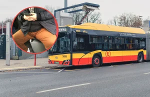 Kobieta fotografuje krocza mężczyzn w autobusie
