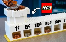 Maszyna do sortowania monet wykonana z Lego