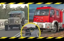 Strażacki pościg za radzieckim szrotem. Skończyło się na kolizji.