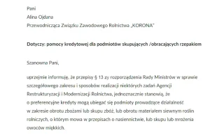 ZZR "Korona": MRiRW: Nie będzie pomocy kredytowej dla firm skupujących rzepak