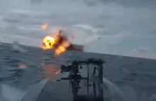 Rufa zamieniła się w kulę ognia. Słup dymu nad statkiem "floty cieni"