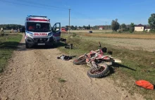 Motocyklista zderzył się z krową. Zwierzę nie przeżyło.