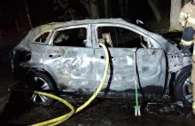 Nowy "rekord" Polski w gaszeniu auta elektrycznego