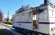 Pożar zabytkowego bydgoskiego tramwaju