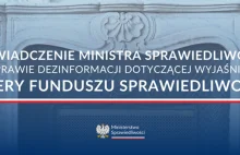 Oświadczenie Adama Bodnara w sprawie funduszu sprawiedliwości.