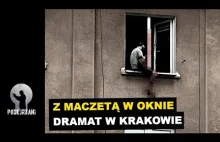 Stał z maczetą w oknie. Dramatyczna interwencja w Krakowie