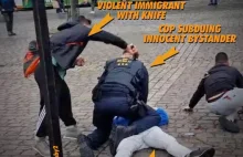 Niemcy: Imigrant biega z nożem atakując ludzi... a policja mu pomaga.