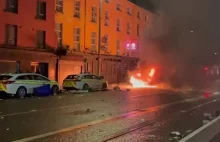 Protestujący sieją spustoszenie na ulicach Dublina