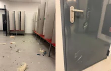 Piłkarze Legii Warszawa zostawili syf w szatni Cravovii i zniszczyli drzwi