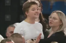 Tuskowi przerwała aktywistka klimatyczna Dominika Lasota - nie jest z Piotrkowa