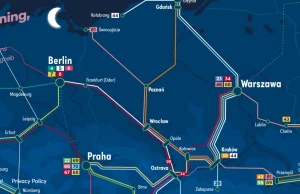 Nocne pociągi w Europie - dwie bardzo ciekawe mapy