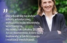 Hanna Wróblewska (Minister Kultury): Drogie osoby uczniowskie ...