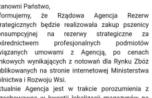 RARS naruszył tajemnicę handlową oferentów zbóż?