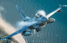 F-16 zrobił "brrrt". Czyli działkiem w Szahida