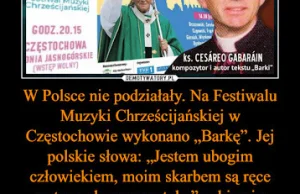 Ksiądz Woźnicki parodiuje "Barkę"