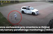 Naganne zachowanie przy cmentarzu w Zbójnej nagrały kamery parafialnego monitori