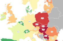 Nowe dane Eurostatu. Inflacja w Czechach i Słowacji wyższa niż w Polsce.