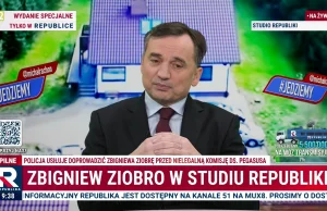 Policja weszła do TV Republika. Ziobro jest tam gościem programu