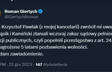 Wąsik i Kamiński złamali wczoraj zakaz sądowy pełnienia funkcji publicznych