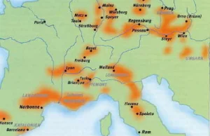 Waldensi („ubodzy z Lyonu”) - Francja, Włochy, Niemcy, Czechy i Śląsk