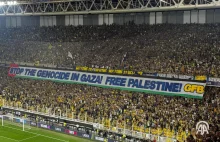 "Stop ludobójstwu w Gazie! Wolna Palestyna!" Kibice Fenerbahce uderzyli w Izrael