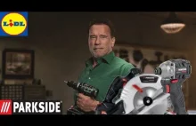 Arnie reklamuje narzędzia Parkside