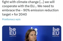 Ula Zielińska(KO) zawnioskowała w UE o 90% cel redukcji emisji CO2 do 2040 roku