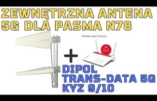 Antena DIPOL TRANS-DATA 5G KYZ 9/10 - szybki Internet 5G w paśmie N78 dl...