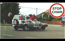 Wypadek motocyklisty z osobówką w Kosowach
